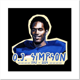 oj simpson 1947 - 2024 Posters and Art